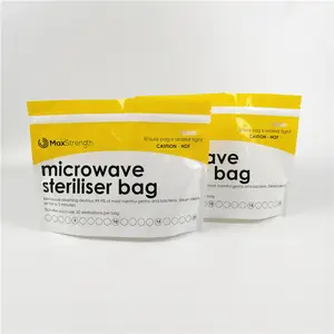 슬라이드 지퍼 병 파우치 Microwaveable 구이 치킨 가방 월경 컵 증기 가방