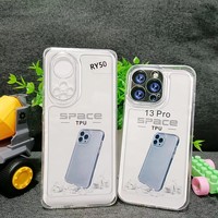 Étui d'espace en TPU résistant jaune pour Samsung A06 A16 A26 A36 A56 5G étui de téléphone portable Transparent à trou fin couverture de téléphone portable