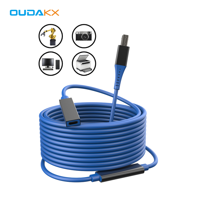 Trending 5M 10M USB 3.0 C Female to USB Type B Extension Cable Custom Made 5Gbps Active Amplifier Cable for 3D Printer Router