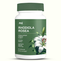 Suplemen Kapsul Ekstrak Rhodiola Rosea Label Pribadi OEM, Suplemen Herbal Vitamin Kelas Makanan