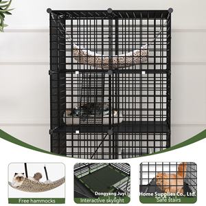 Assemblage simple Clôture intérieure et extérieure détachable pour animaux de compagnie <span class=keywords><strong>Cage</strong></span> pour petit oiseau chat et chien avec plateau en plastique pour chats et chiens - Product Image 3