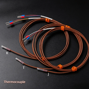 Impermeable 200 ℃   Termopar Tipo K y Tipo <span class=keywords><strong>J</strong></span>, Sensor de Temperatura de Tamaño Pequeño con Cable Aislado con FEP de 0.5m - Product Image 2