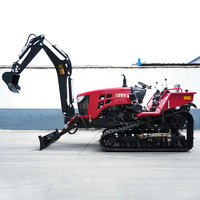 Mini Cultivateur 80ch 90ch 100ch Mini Tracteur sur Chenilles avec Excavatrice pour Agriculture Ferme Serre