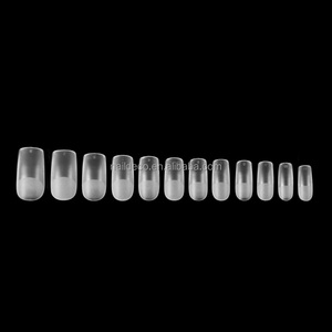 Nadeco Full Buffed Square Press on Artificial Fingernails <strong>Extra</strong> <strong>Long</strong> No C Curve <strong>Nail</strong> Art Tips - Product Image 5