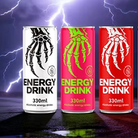 Boisson Énergisante OEM Personnalisable Prime Hydration Refresh 500ml pour Hommes, Saveur Ultra Black, Just Power Ginseng Sting