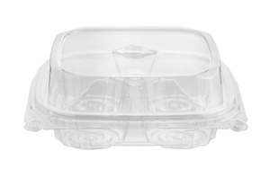 Caja para llevar de grado alimenticio sin BPA reciclable ligera para productos de pastelería y magdalenas - Product Image 5