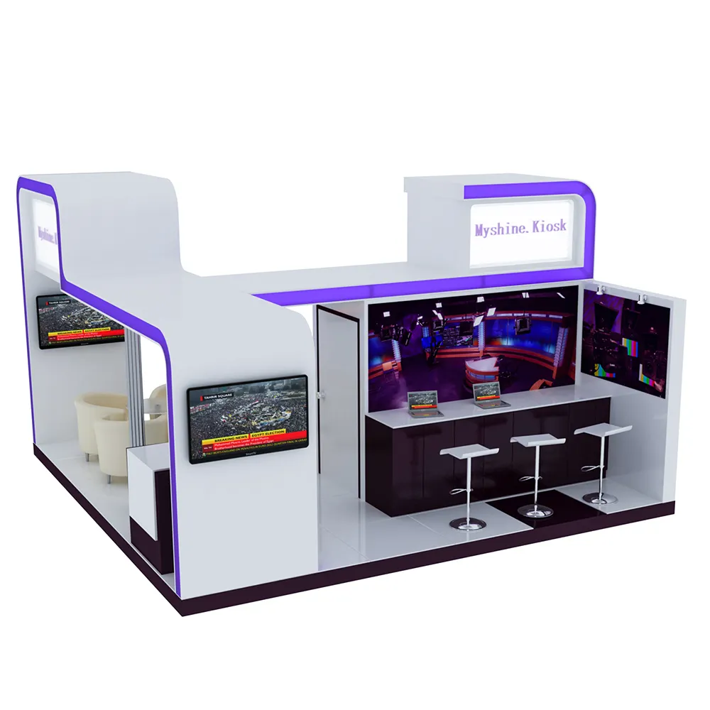3D virtual experience room computer display electronic product display stand mall kiosk