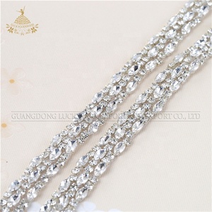 Le plus récent cristal strass coupe taille <span class=keywords><strong>ceinture</strong></span> décorée pour robes de mariée ceintures - Product Image 3