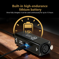 Amplifier Headphone Portabel Mono Stereo Switch Tipe-C Isi Ulang, Monitor In-ear Pribadi untuk Rekaman Studio dan Panggung Live