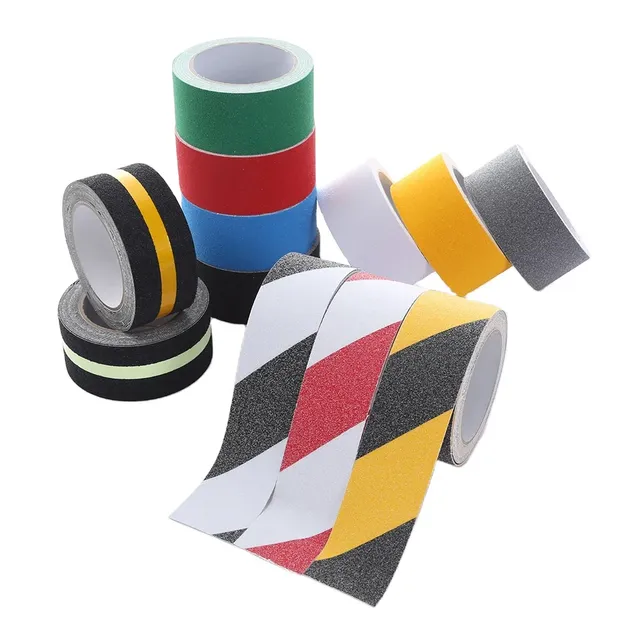 Custom Luminous Anti-Slip Grip Tape Waterproof Reflective Non-Slip Warning Tape Single Sided Rubber Water Activated Masking