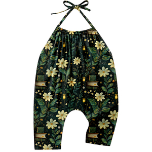 Combinaison Bébé en Soie Lactée Imprimée à Bretelles, Sans Manches, Style Sarouel, Personnalisable avec Impression Intégrale, Tenue d'Été Une Pièce pour Nourrisson - Product Image 2