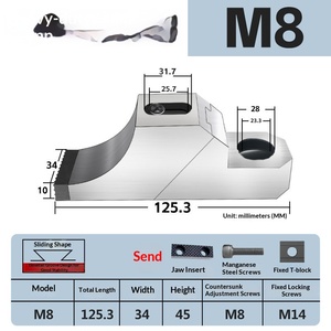 Morsa di precisione multi-stazione a fissaggio laterale anti-deformazione per lavorazione CNC, pinza monodirezionale per impieghi gravosi, morsetto OK - Product Image 2