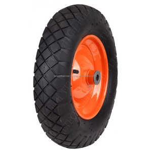 New Market Pneumatic Wheel Inflated <strong>Tyre</strong> Tube Wheel with Metal Steel Rim Brouette De Roue Pneu for Market <strong>Wheelbarrow</strong> - Product Image 4