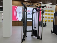 Banco de gimnasio multifuncional con extensión de rizo de pierna, pasador de rizo de bíceps, selección de carga, máquina de fila, escalador de escaleras, para entrenamiento