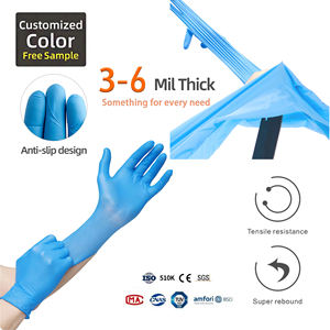 Gants Jetables en Nitrile pour Manipulation Alimentaire, Usage Industriel, Médicaux, Sans Poudre et Sans <span class=keywords><strong>Latex</strong></span> - Product Image 3