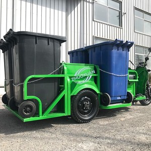 Triciclo Eléctrico para Recolección de Basura con 6 Contenedores, Parasol, Vehículo de Limpieza de Calles para Propiedades, Capacidad de Carga de 100-200 kg, Alcance de 50-70 km - Product Image 4