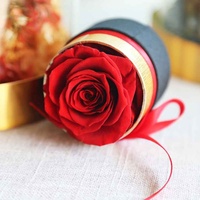 Rose éternelle de la Saint-Valentin, fleurs artificielles en soie, rose stabilisée, boîte cadeau de fleurs