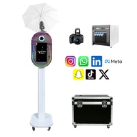 Cabina de Fotos de Alta Calidad en Venta, Pantalla Táctil de 15.6 Pulgadas, Cabina de Fotos con Espejo, Cámara DSLR, Luz LED RGB de Fábrica