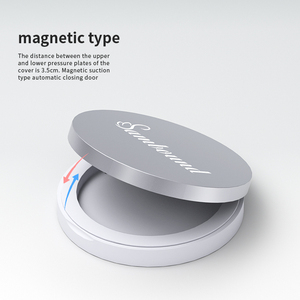 Boîte à poudre compacte Blush vide personnalisée de 59mm avec emballage de poudre compacte en vrac de lucarne magnétique pour cosmétiques - Product Image 5