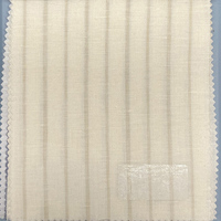 Tissu en lin 21S teint en fil, popeline rayée, respirant, couleur personnalisée pour la production de vêtements