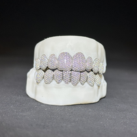 Grillz en diamant Moissanite VVS avec grillz dentaires personnalisés en argent 925