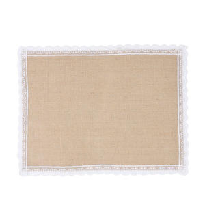 1pc Natural <b>Linen</b> Craft Lace Corchorus Capsularis <b>Placemat</b> Waterproof Table Pad for Dining Table Photography Woven Technics 1221 - Product Image 1