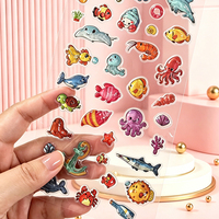 Autocollants en relief personnalisés, dessins animés, imperméables, 3D, en époxy, effet dôme, autocollants en cristal, DIY, en PVC+PET+résine époxy