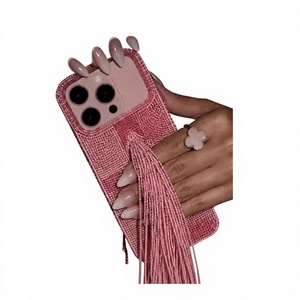 Coque de téléphone pour Apple iPhone de 6 pouces, antichoc, avec des paillettes, des strass et des motifs floraux - Product Image 1
