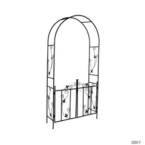 Personnalisé facilement assemblé durable étanche <span class=keywords><strong>en</strong></span> <span class=keywords><strong>fer</strong></span> <span class=keywords><strong>forgé</strong></span> métal mariage jardin arche avec porte <span class=keywords><strong>plantes</strong></span> <span class=keywords><strong>plantes</strong></span> <span class=keywords><strong>grimpantes</strong></span> support - Product Image 2