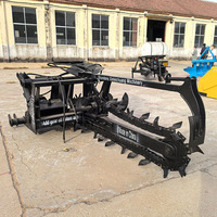 Nueva Mini Zanjadora de Cadena, Excavadora de Canales para Terrenos Agrícolas, Zanjadora Accionada por Tractor