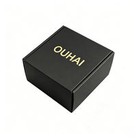Boîte d'expédition ondulée avec logo estampé or et insert séparateur, pliable, pour emballage de crème pour les yeux, fard à paupières, cosmétiques et maquillage