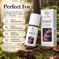Crème hydratante et apaisante pour le visage au champignon Reishi fermenté, à la bêta-glucane de Ganoderma, antioxydante, pour la barrière cutanée