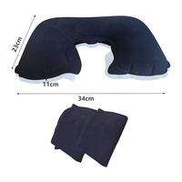 Épaississement flocage en forme de U voyage oreiller Portable midi pause PVC appui-tête avion gonflable cou oreiller