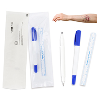 Stylos marqueurs à double pointe pour sourcils, personnalisés KHY, pour hôpitaux et usage médical, encre violette non toxique, stériles, marqueurs chirurgicaux pour la peau