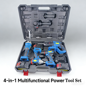 Kaqi Tools TS-821-4IN1 Elektrowerkzeug-<span class=keywords><strong>Set</strong></span> 21V 4-in-1 Bürstenloser Bohrschrauber Schlagbohrer Schraubenschlüssel Winkelschleifer Werkzeugset Heimwerker-Kit - Product Image 1