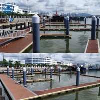 Passerelle flottante robuste en alliage d'aluminium sur mesure pour quai de marina, port de yachts, ponton et jetée
