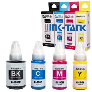 Tinta de Recarga para Botellas de Tinta a Base de Agua de Color Compatible Premium INK-TANK GI190 GI-<span class=keywords><strong>190</strong></span> GI <span class=keywords><strong>190</strong></span> para Impresora <span class=keywords><strong>Canon</strong></span> <span class=keywords><strong>Pixma</strong></span> G2110 G3110 - Product Image 1