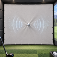 Écran de simulation de golf 3D intérieur 4K HD insonorisé et ignifuge de style sandwich, fabriqué sur mesure par un fabricant chinois d'écrans de golf