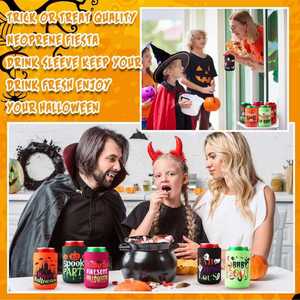 Lot de gobelets isothermes en néoprène pour canettes et bouteilles – Protège-boissons pour bière et autres boissons - Product Image 3