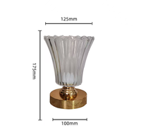 Lampe de chevet européenne compacte à brancher, lumière douce et chaude pour la maison, la chambre à coucher, la table de nuit, lampe à 3 températures de couleur