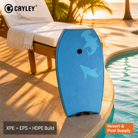 Bodyboard pour enfants à motif requin avec laisse, planche de surf à queue de croissant pour la plage, la piscine et les sports nautiques