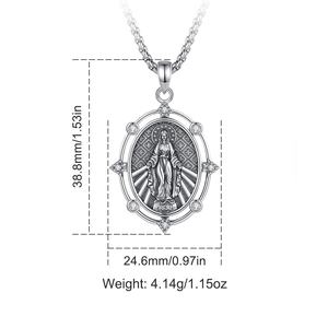 Collier pendentif <span class=keywords><strong>Vierge</strong></span> Marie en cuivre plaqué or 24 carats, vente en gros, bijoux religieux catholiques avec zircone cubique, directement <span class=keywords><strong>de</strong></span> l'usine - Product Image 3