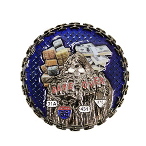 Monedas de Desafío Personalizadas al por Mayor con Temática de Grim Reaper, de Aleación de Zinc Luminosa, Transparentes en Morado con Impresión UV - Product Image 2