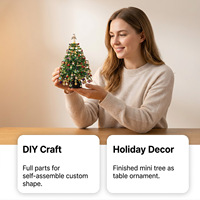 Kit DIY Arbre de Noël Perlé Fait Main, Mini Arbre de Noël Artisanat, Décoration de Table pour la Maison, Cadeau de Noël