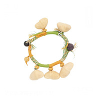 Natural Nut Shell Bracelets Percussion Accessories Musical Therapy Instruments Bell Waist Foot Chains for Yoga Zen Meditation