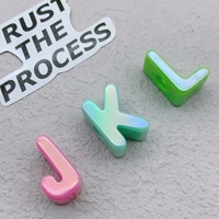 Accessoires de chaussures en acrylique coloré UV, boucles de chaussures décontractées, perles colorées macaron, décorations de boucles de chaussures faites à la main DIY
