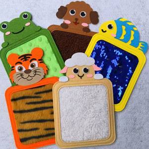 <span class=keywords><strong>Livre</strong></span> de feutre imprimé personnalisé 3D, jouet pour chien en tissu froissé sensoriel doux pour enfants autistes, coussin sensoriel éducatif de dessin animé - Product Image 6