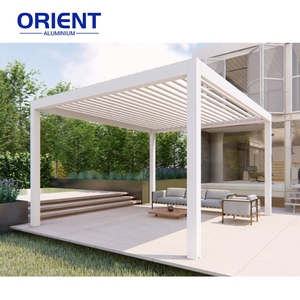 Auvent de <span class=keywords><strong>toit</strong></span> à <span class=keywords><strong>lames</strong></span> d'aluminium motorisées Pavillon <span class=keywords><strong>Pergola</strong></span> Gazebo Pavillon de jardin extérieur pour arrière-cour - Product Image 4