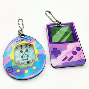 Wholesale Custom Printed Acrylic Game Boy Image Charms Acrylic Charm Hologram <b>Keychain</b> - Product Image 2