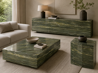 Dalles de marbre poli Oasis Verde, coupées sur mesure, carreaux, panneaux muraux cannelés, plans de travail pour îlots de cuisine, dessus de tables consoles et dessus de lavabos